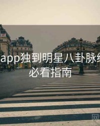 黑料网app独到明星八卦脉络揭秘，必看指南