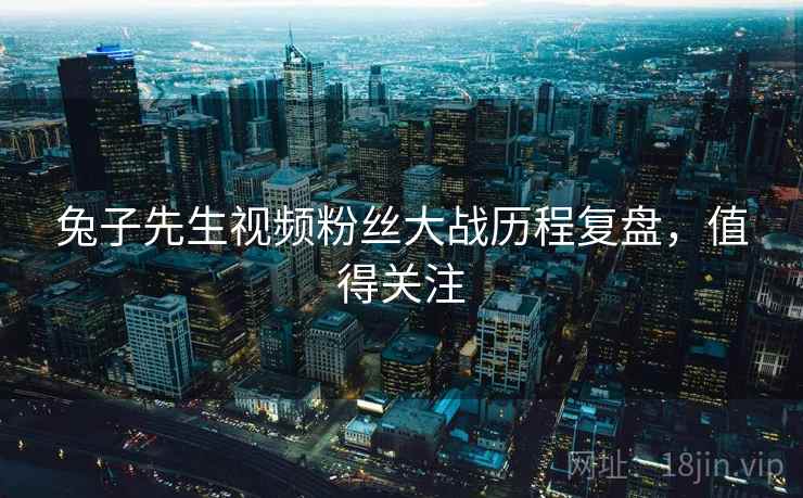 兔子先生视频粉丝大战历程复盘，值得关注