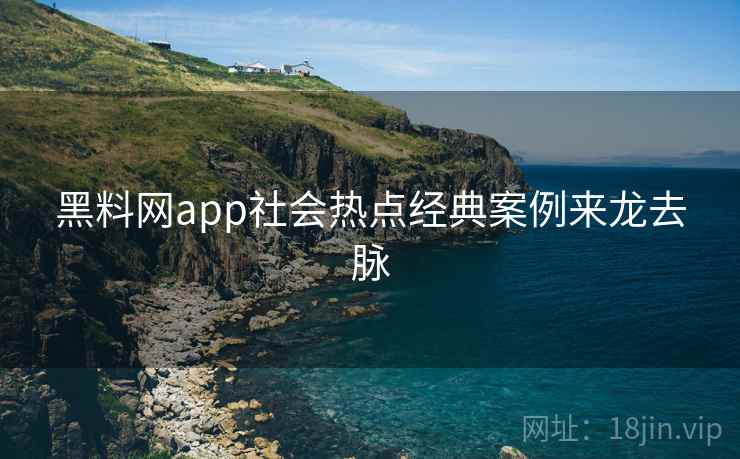 黑料网app社会热点经典案例来龙去脉