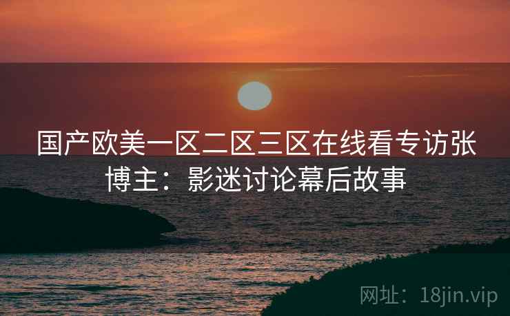 国产欧美一区二区三区在线看专访张博主：影迷讨论幕后故事