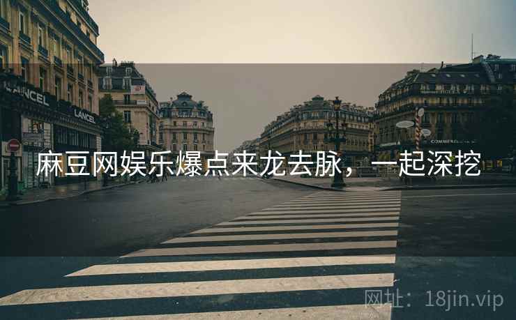 麻豆网娱乐爆点来龙去脉，一起深挖