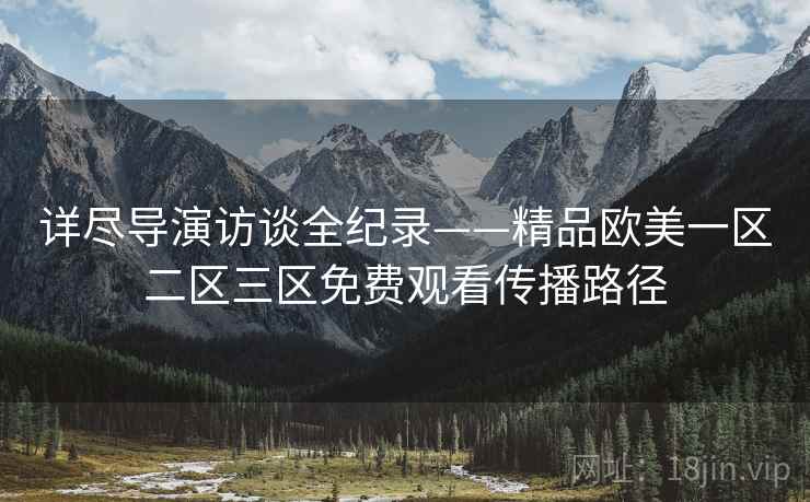 详尽导演访谈全纪录——精品欧美一区二区三区免费观看传播路径
