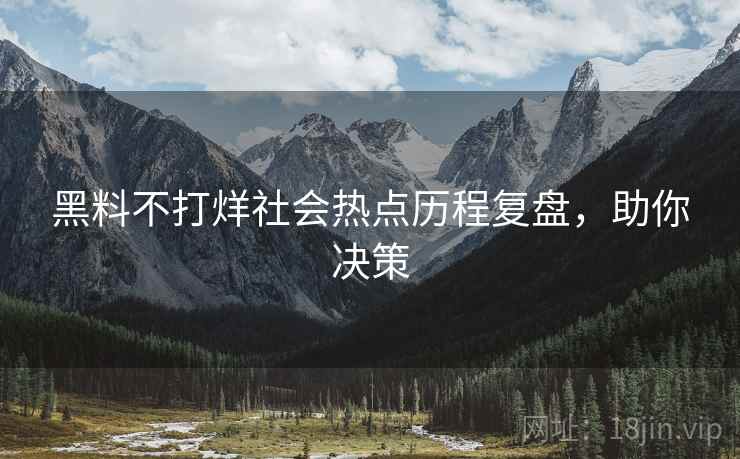 黑料不打烊社会热点历程复盘，助你决策