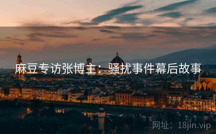 麻豆专访张博主：骚扰事件幕后故事